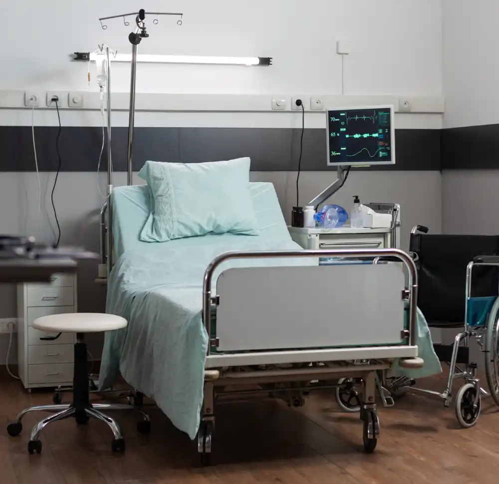 Hospital Room with Bed